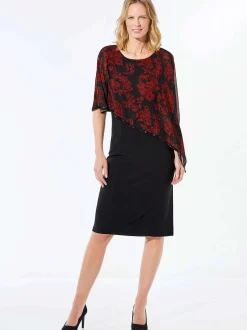 Goldner Damen Elegante Kleider in schwarz