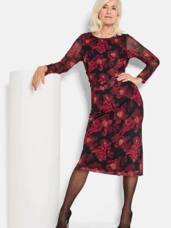 Goldner Damen Festliche Kleider in rot schwarz
