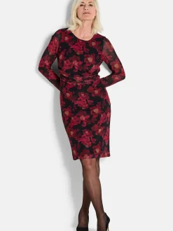 Goldner Damen Festliche Kleider in rot schwarz