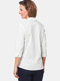 Goldner Damen Hemdblusen in weiß - Ärmel: 3/4 Arm