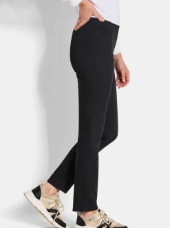 Goldner Damen Hosen - Kurzgröße in schwarz