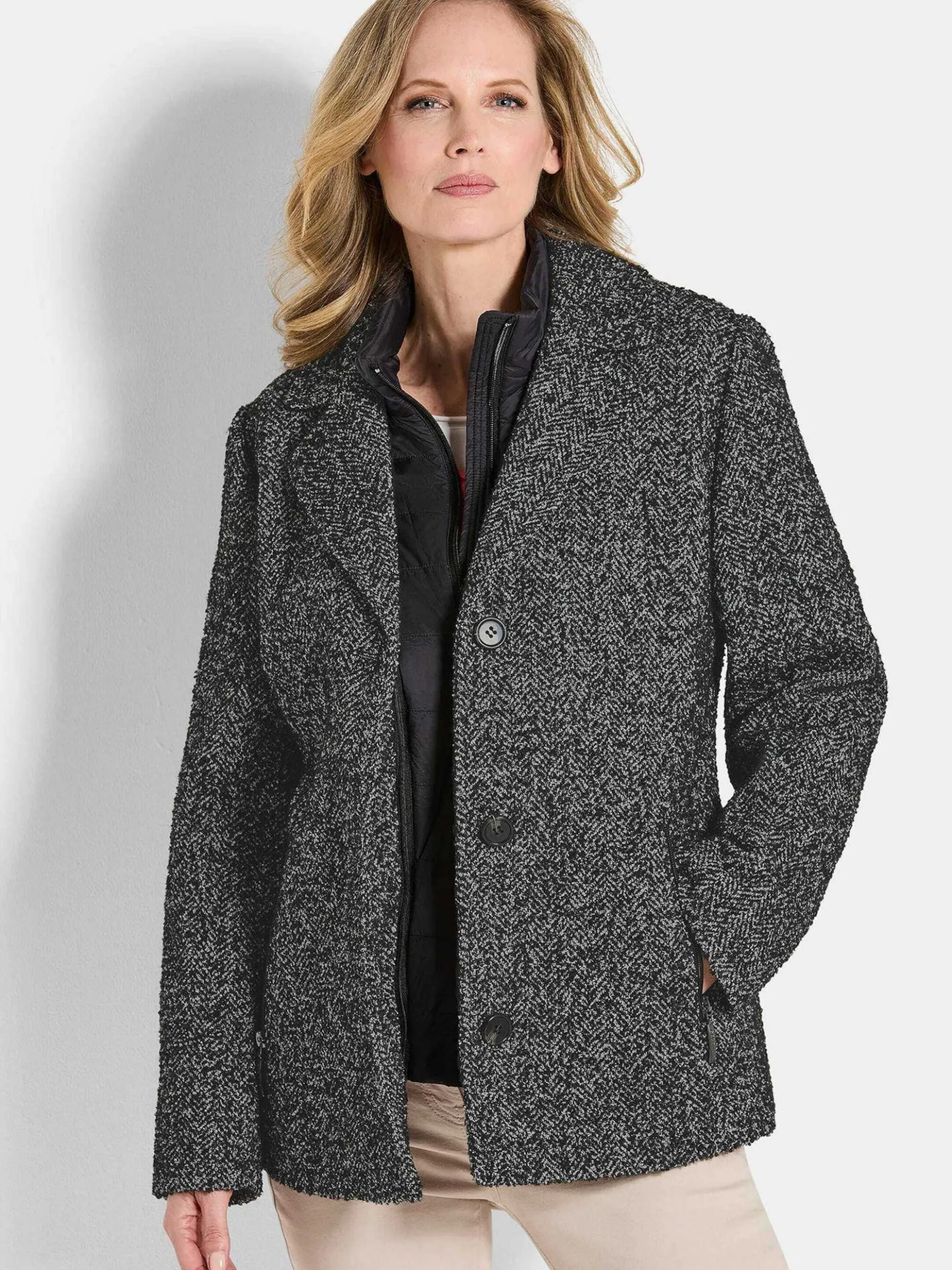 Goldner Damen Jacken in schwarz