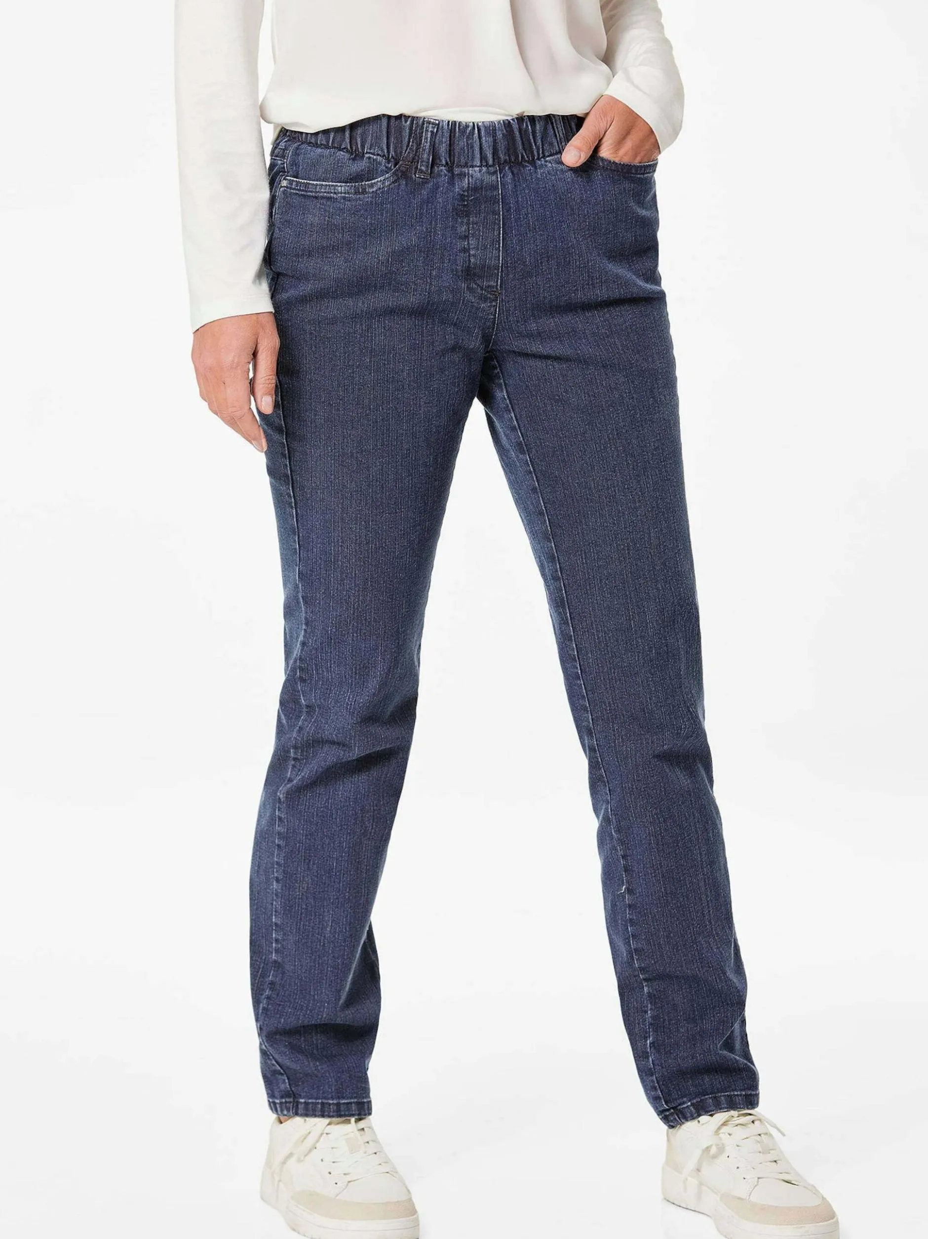 Goldner Damen Jeans in blau