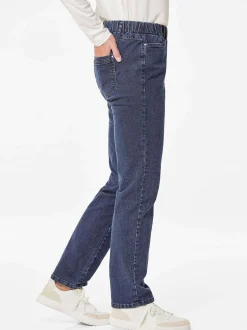 Goldner Damen Jeans in blau