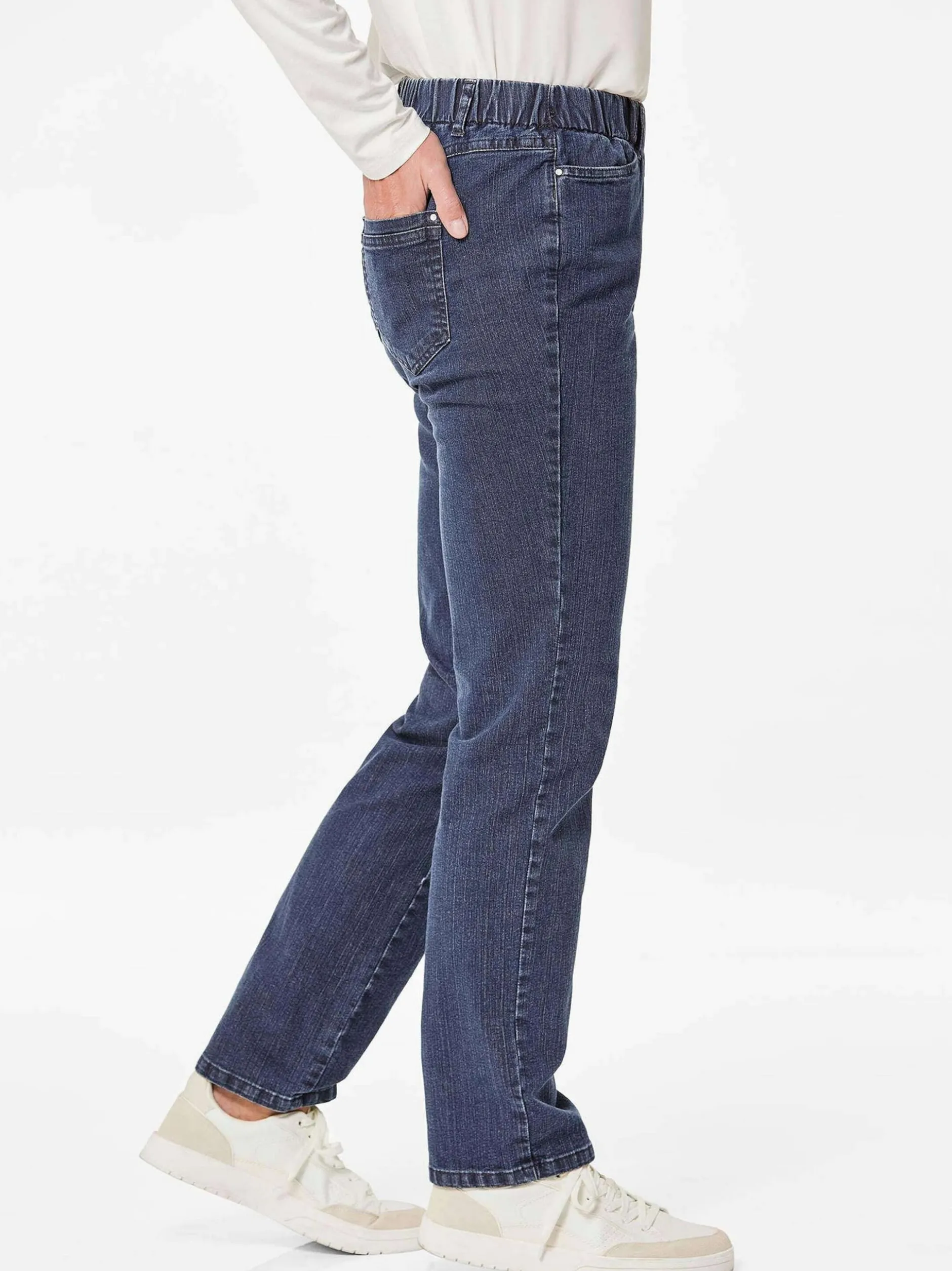 Goldner Damen Jeans in blau