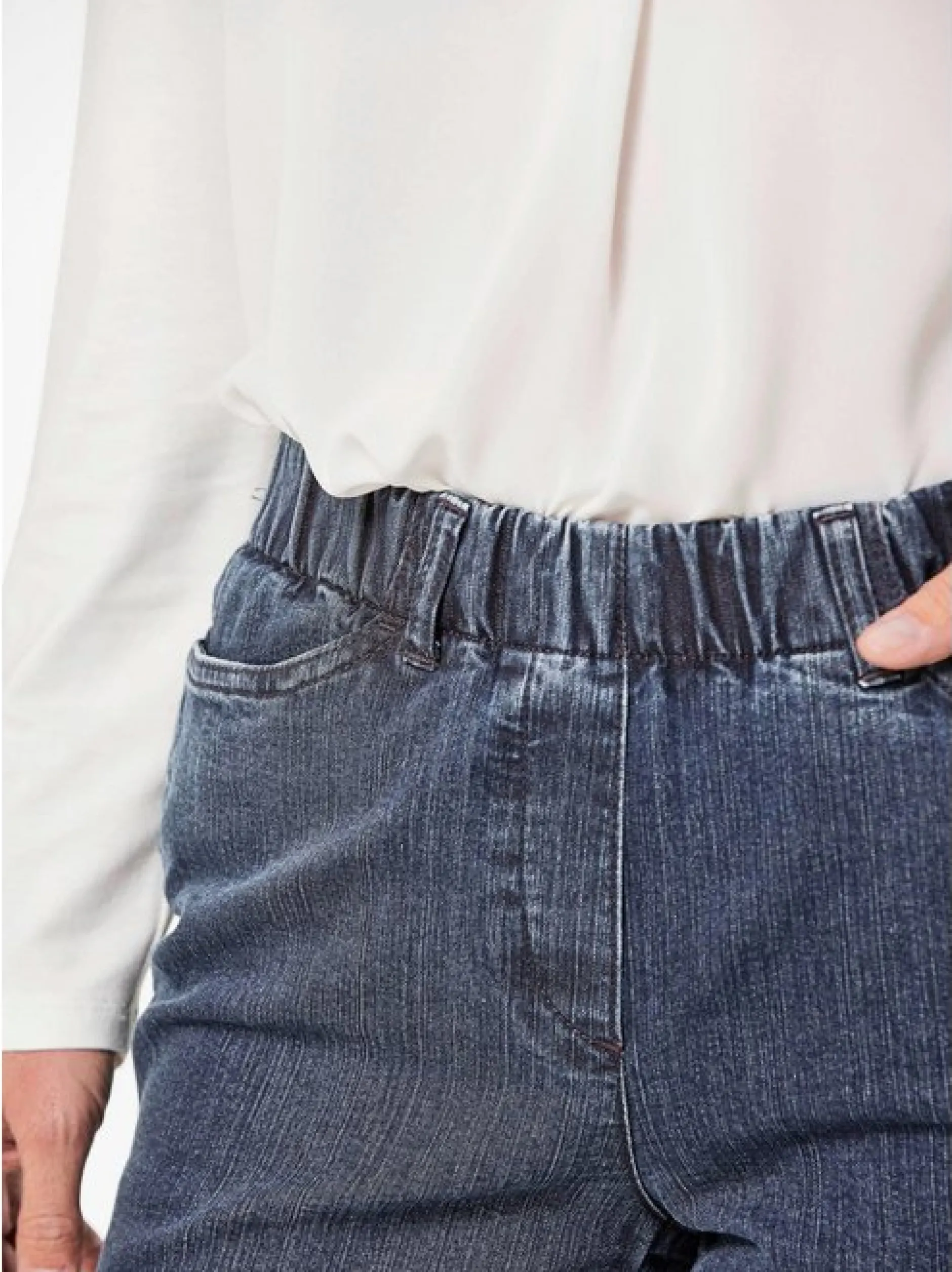 Goldner Damen Jeans in blau