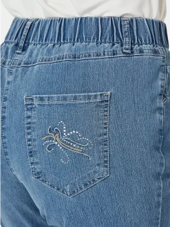 Goldner Damen Jeans in hellblau