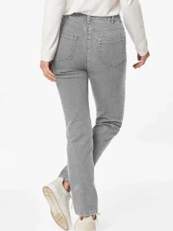Goldner Damen Jeans in hellgrau