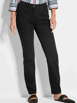 Goldner Damen Jeans in schwarz