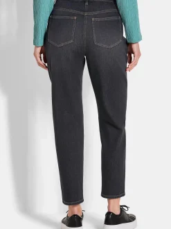 Goldner Damen Jeans in schwarz