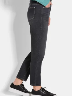 Goldner Damen Jeans in schwarz