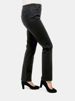 Goldner Damen Jeans in schwarz