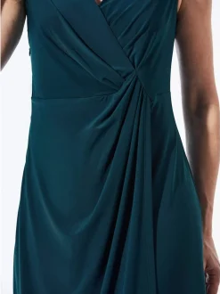 Goldner Damen Kleid - Kurzgröße in smaragd
