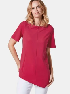 Goldner Damen Kurzarm-Shirts in rot - Ärmel: Halbarm