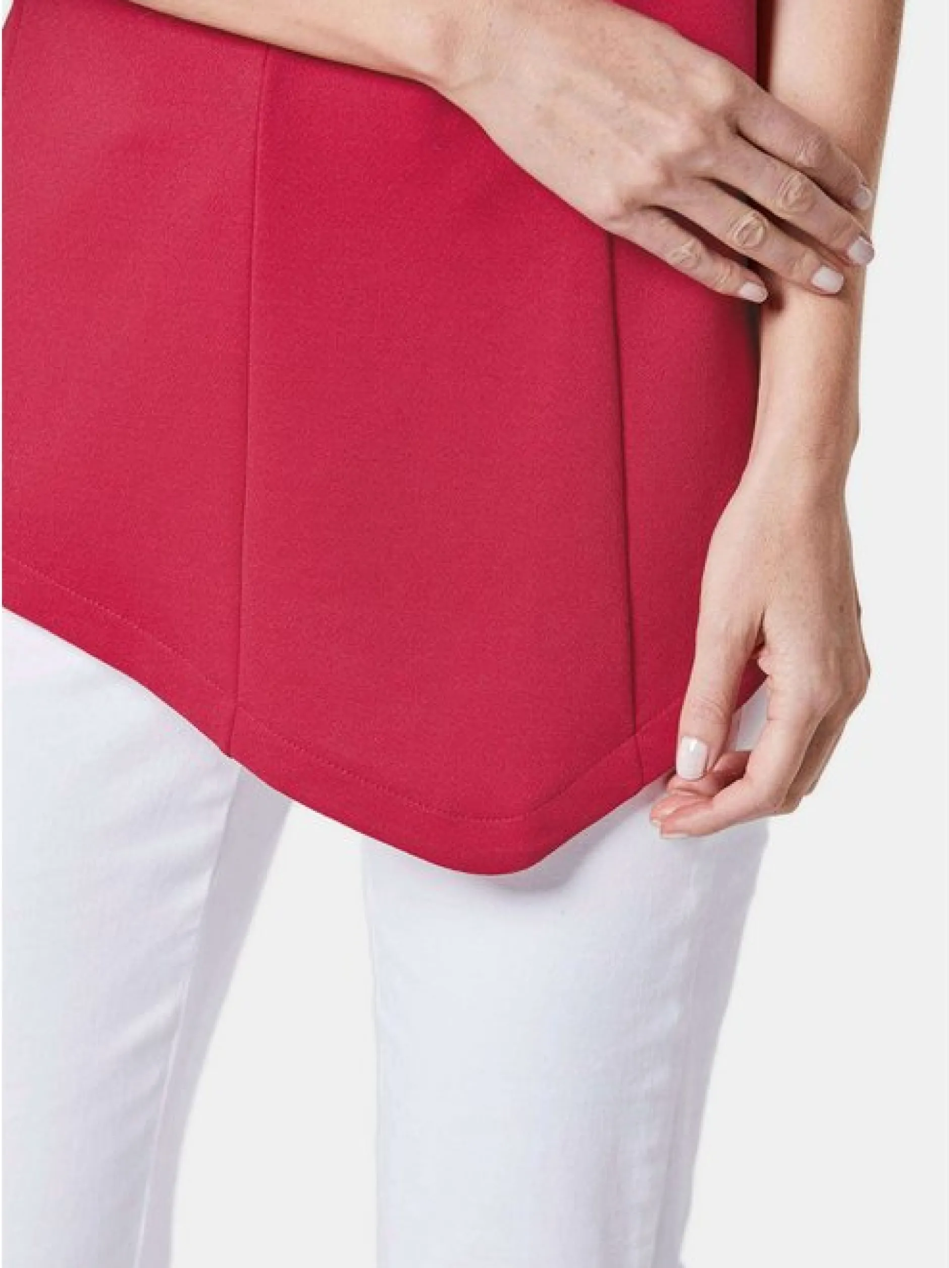Goldner Damen Kurzarm-Shirts in rot - Ärmel: Halbarm