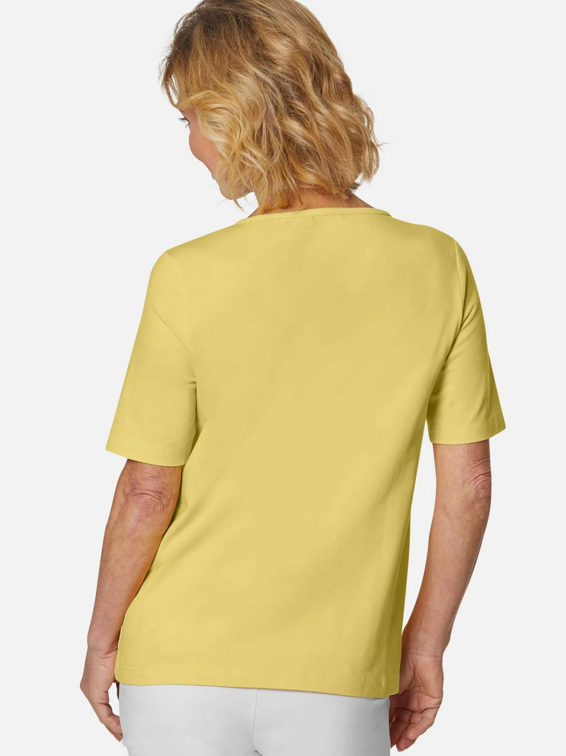 Goldner Damen Kurzarm-Shirts in gelb - Ärmel: Halbarm