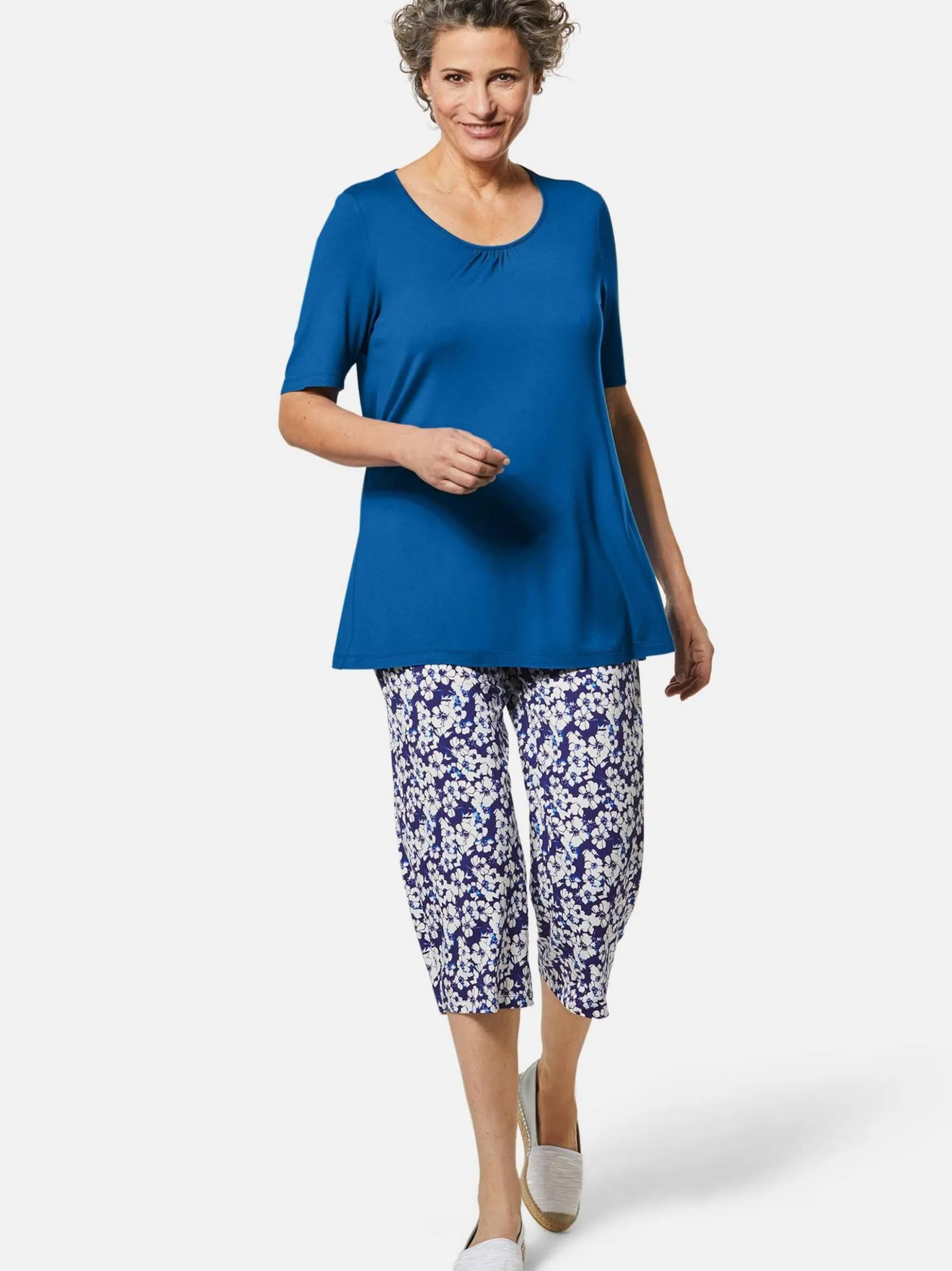 Goldner Damen Kurzarm-Shirts in royal - Ärmel: Halbarm