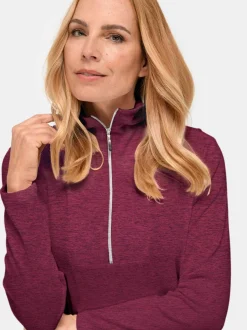 Goldner Damen Langarm-Shirts in melange - Ärmel: langarm