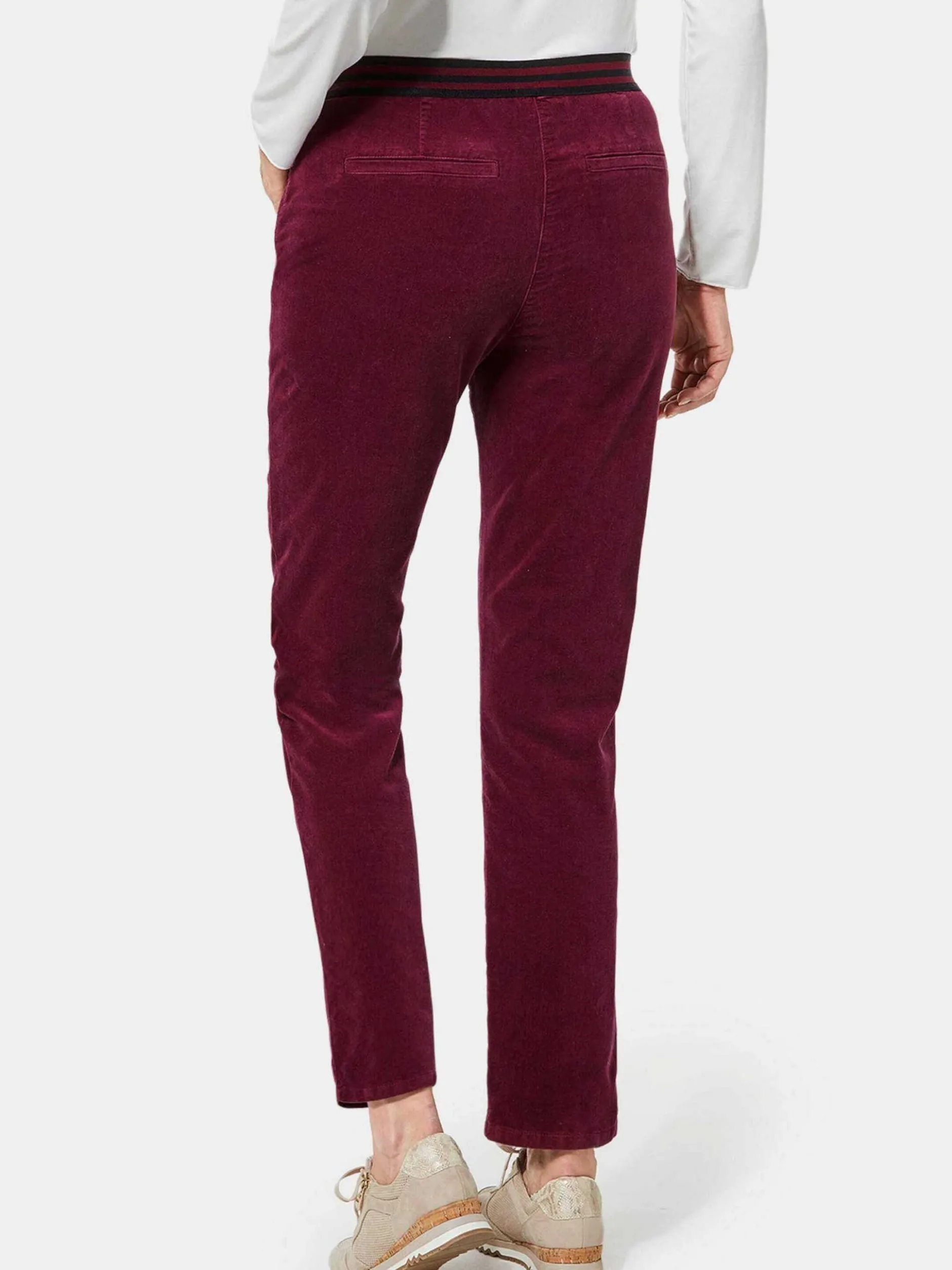 Goldner Damen Lange Hosen in bordeaux