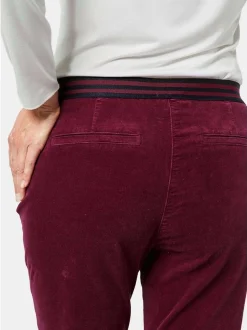 Goldner Damen Lange Hosen in bordeaux
