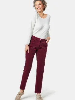 Goldner Damen Lange Hosen in bordeaux