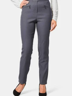 Goldner Damen Lange Hosen in grau
