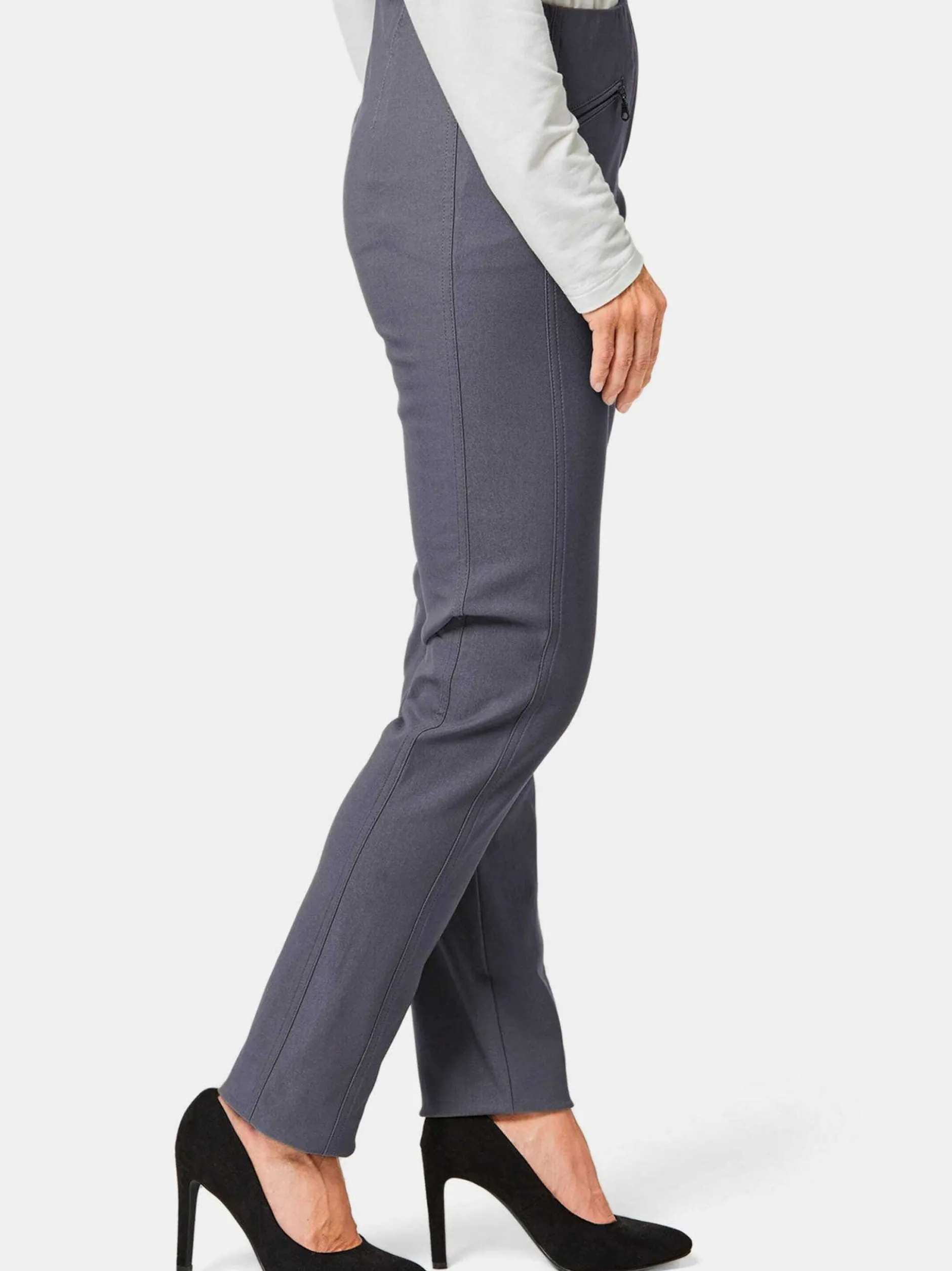 Goldner Damen Lange Hosen in grau