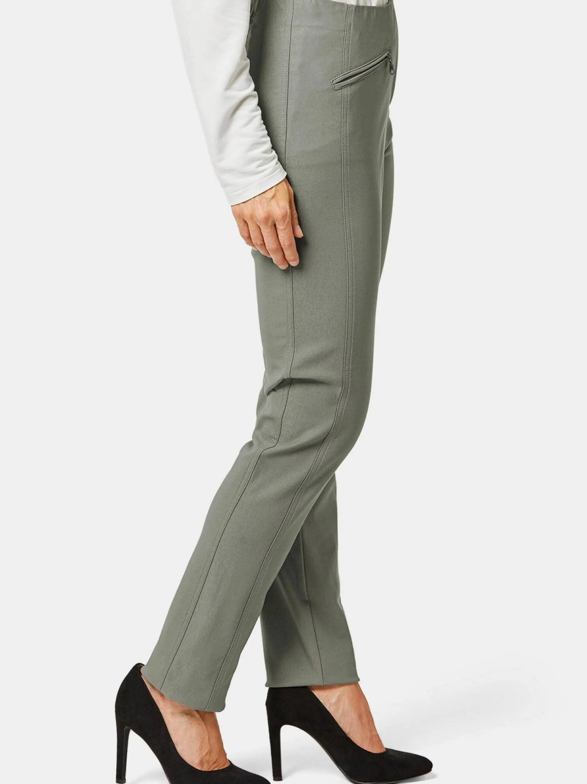 Goldner Damen Lange Hosen in grün