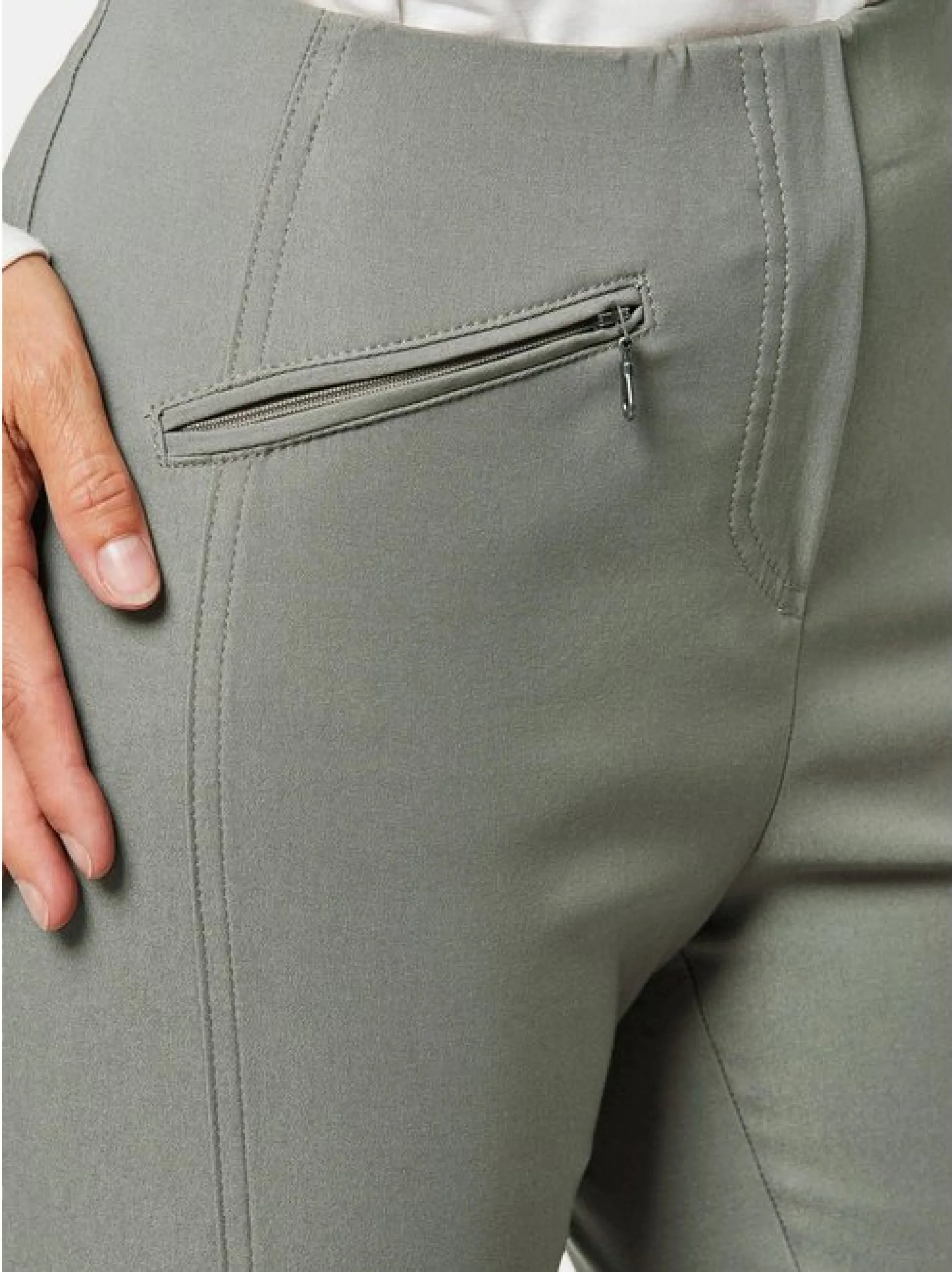 Goldner Damen Lange Hosen in grün