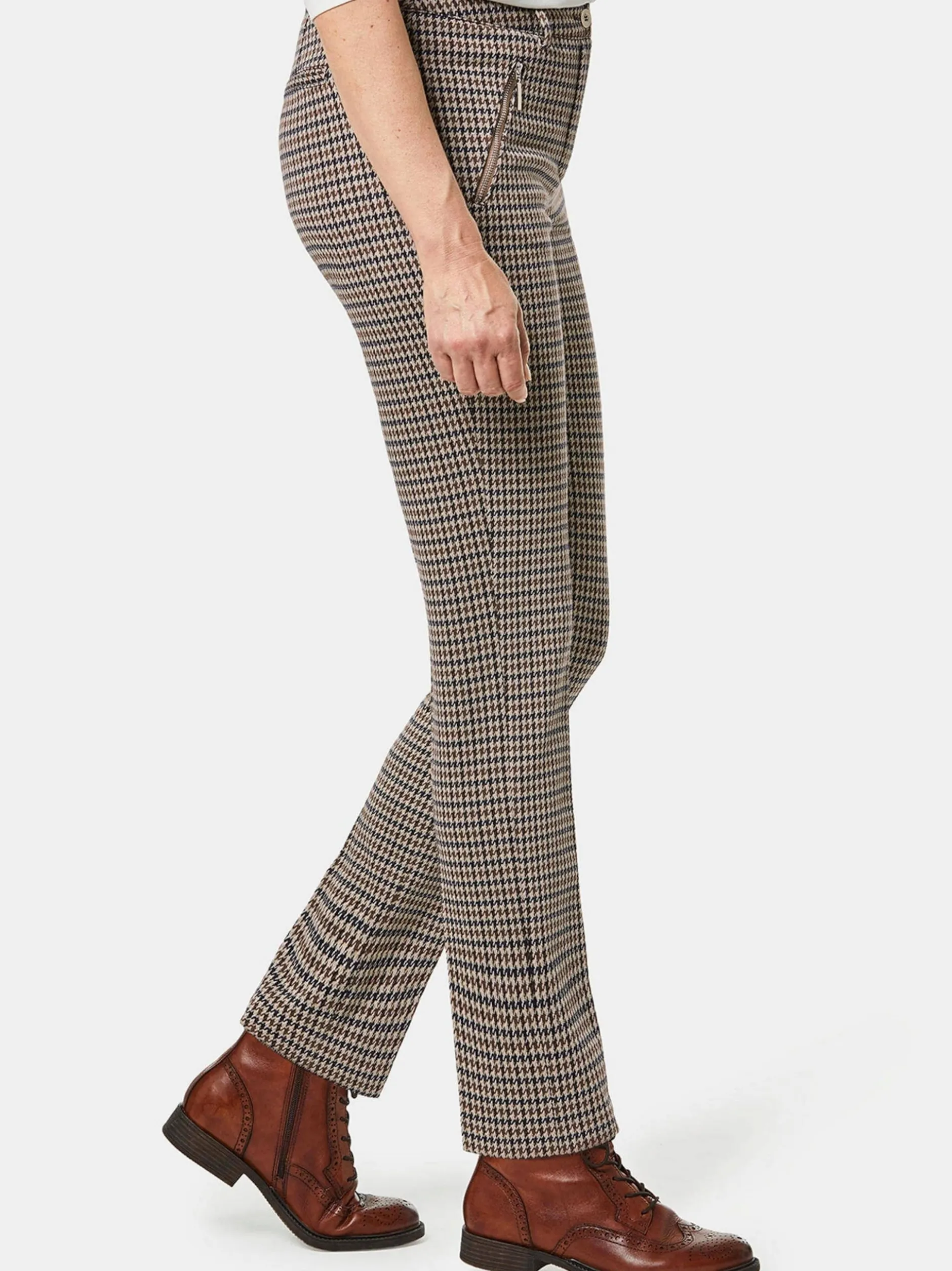 Goldner Damen Lange Hosen in mocca