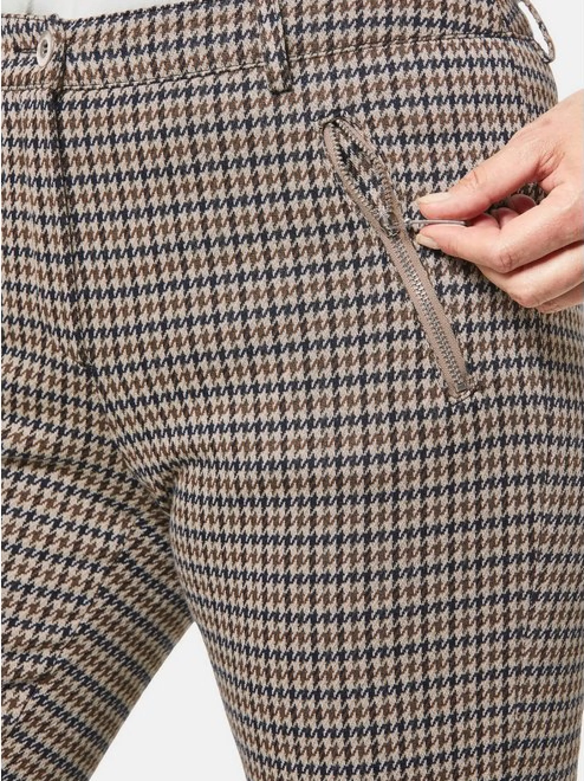 Goldner Damen Lange Hosen in mocca