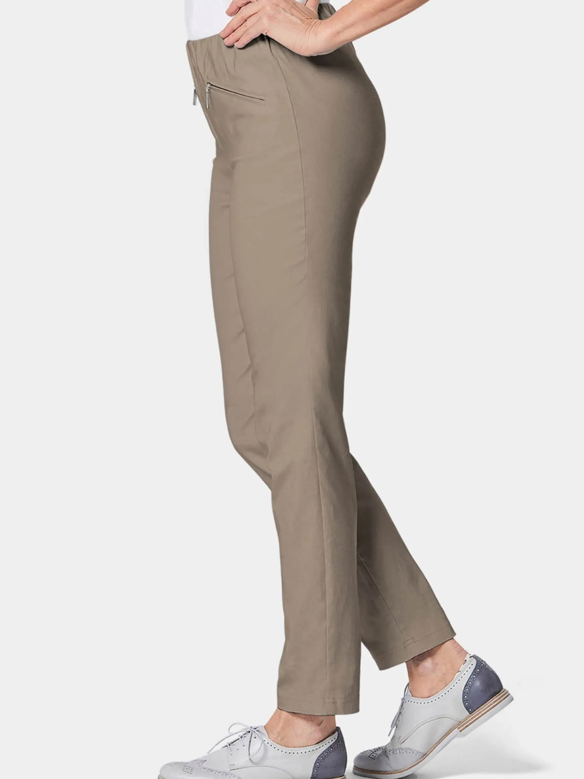 Goldner Damen Lange Hosen in taupe