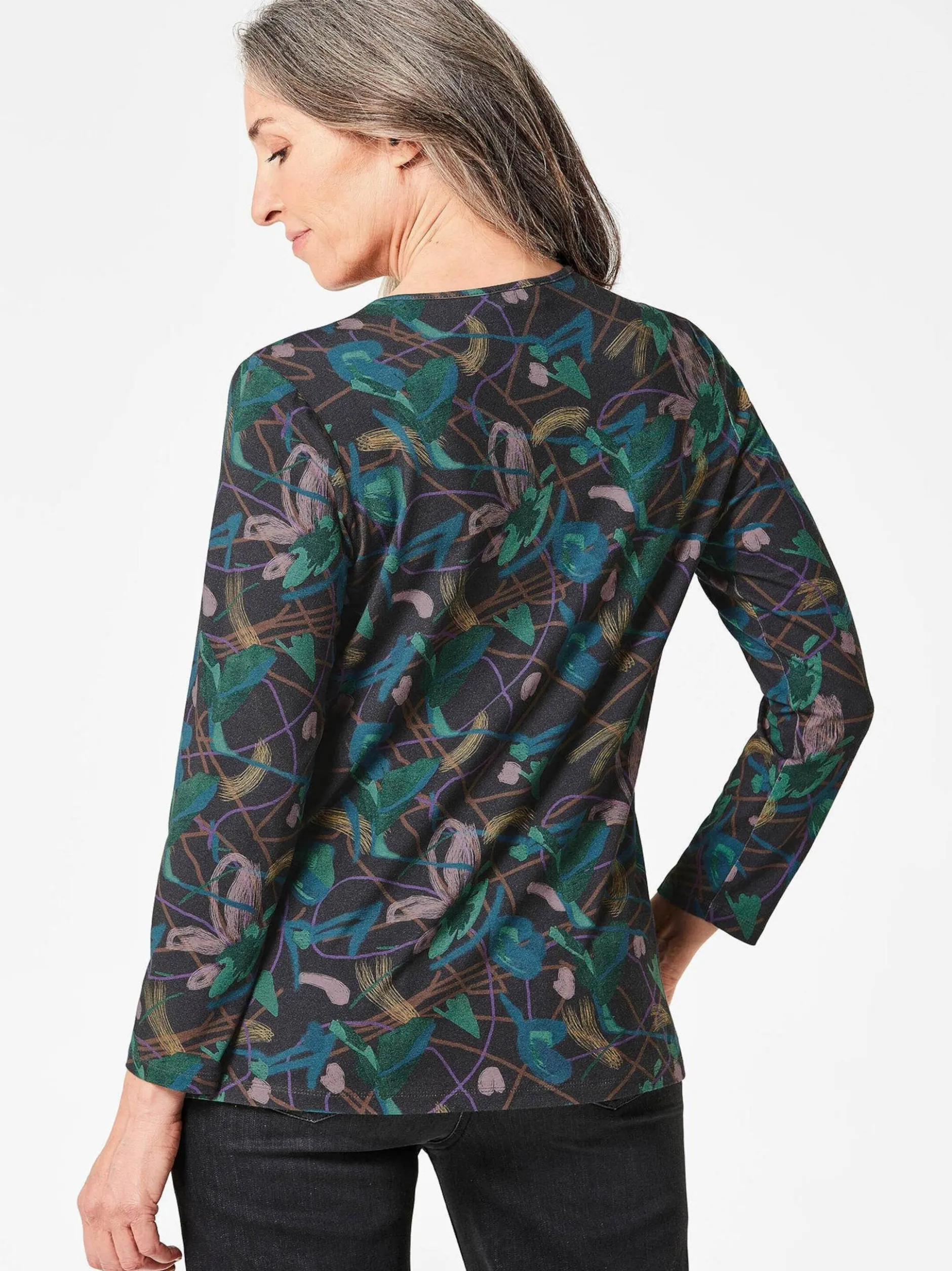 Goldner Damen Longshirts - Kurzgröße in mehrfarbig