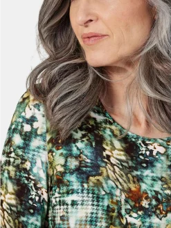Goldner Damen Print Shirts in mehrfarbig