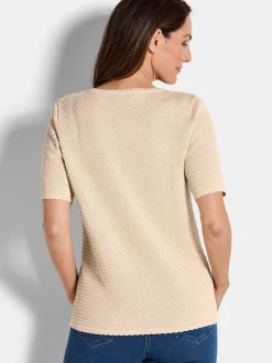 Goldner Damen Pullover in beige - Ausschnitt: Rundhals