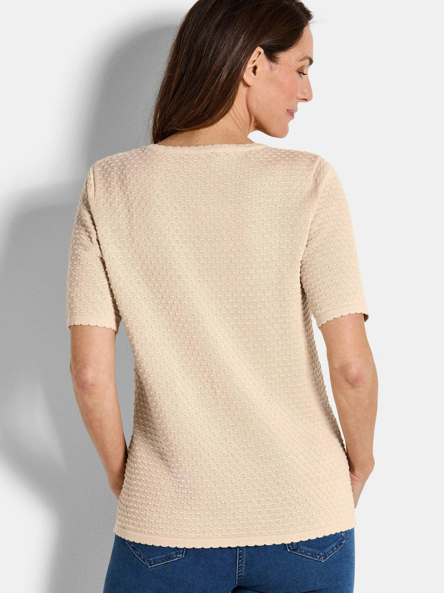 Goldner Damen Pullover in beige - Ausschnitt: Rundhals