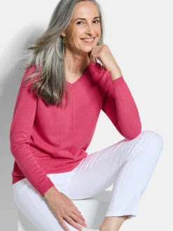 Goldner Damen Pullover in koralle - Ärmel: langarm