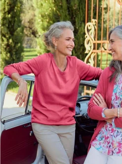 Goldner Damen Pullover in koralle - Ärmel: langarm