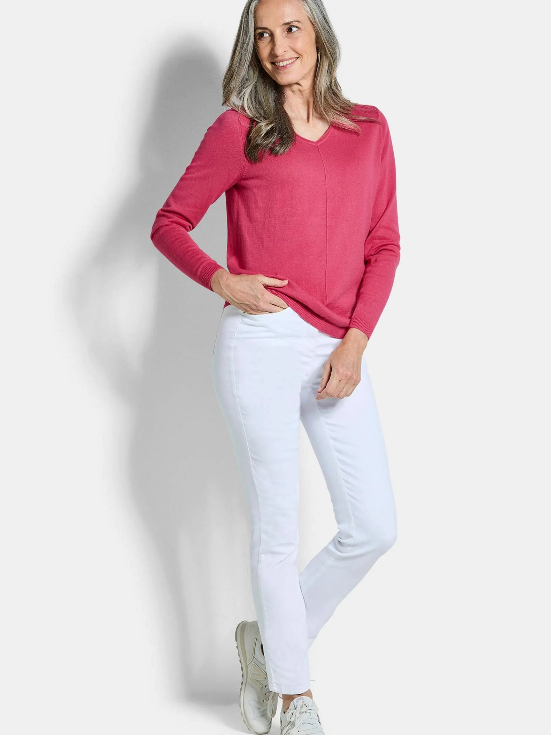 Goldner Damen Pullover in koralle - Ärmel: langarm