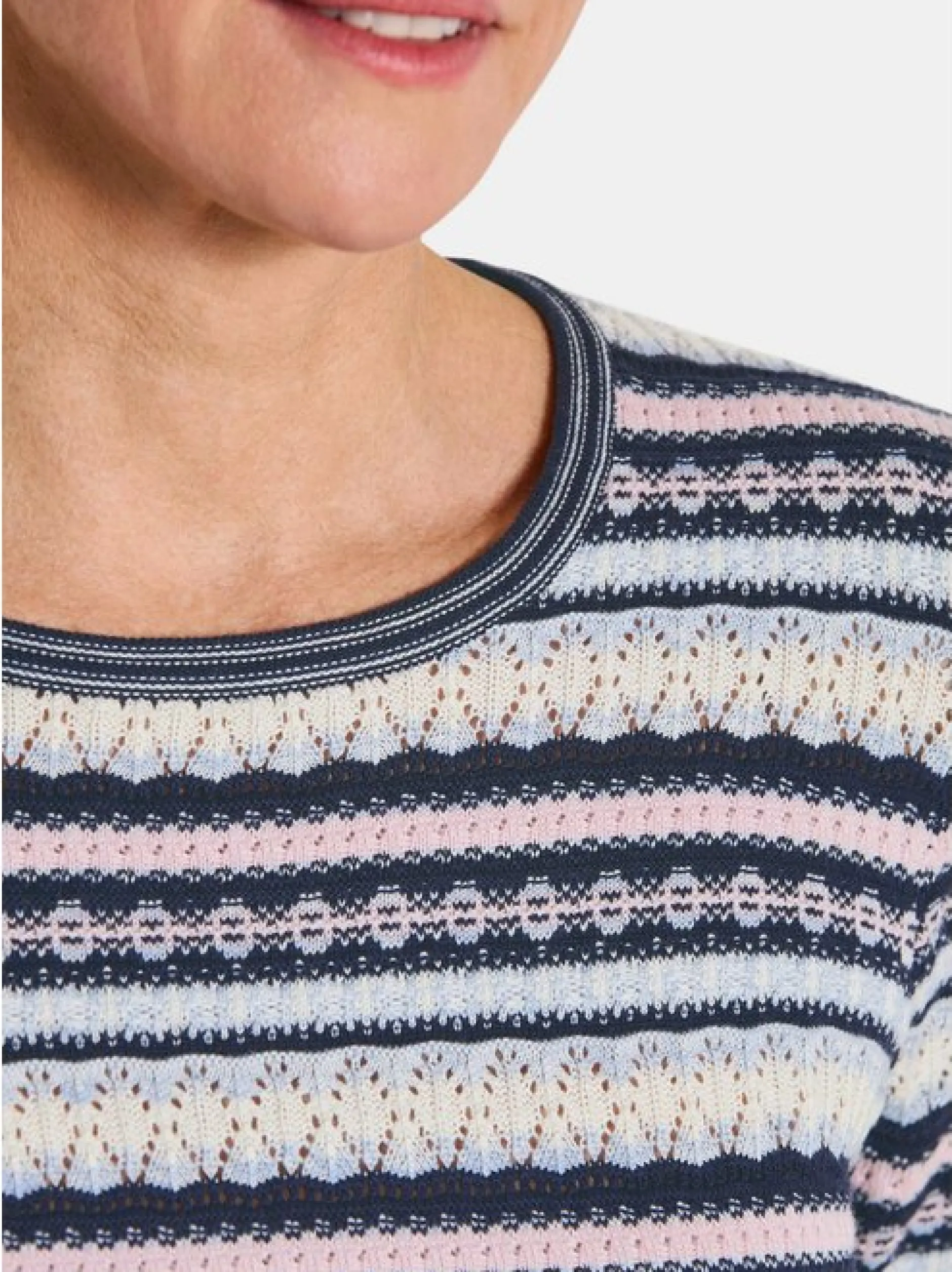 Goldner Damen Pullover in marine - Ausschnitt: Rundhals