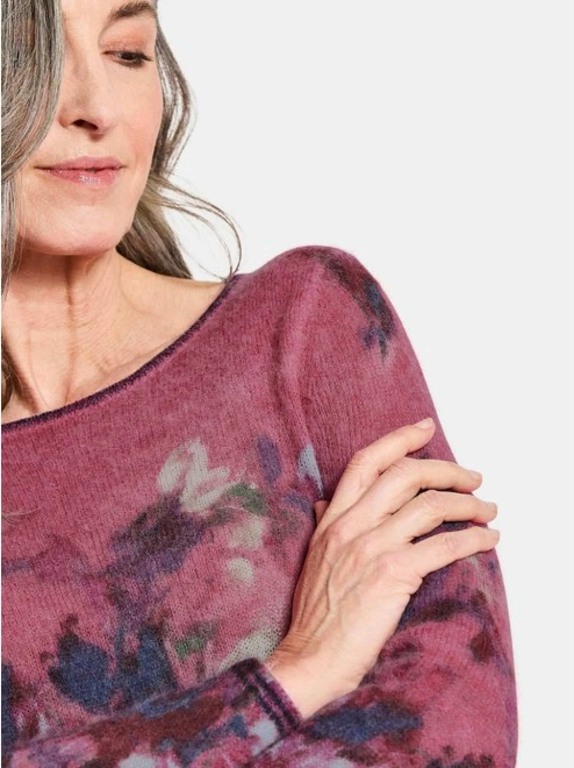 Goldner Damen Pullover in pink - Ausschnitt: U-Boot