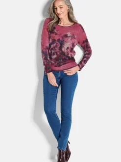 Goldner Damen Pullover in pink - Ausschnitt: U-Boot