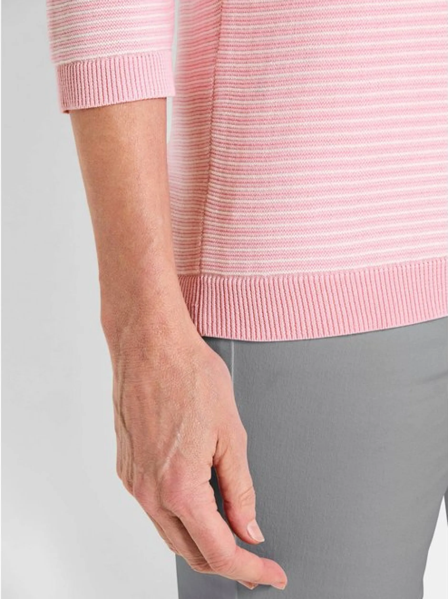 Goldner Damen Pullover - Kurzgröße in rosa