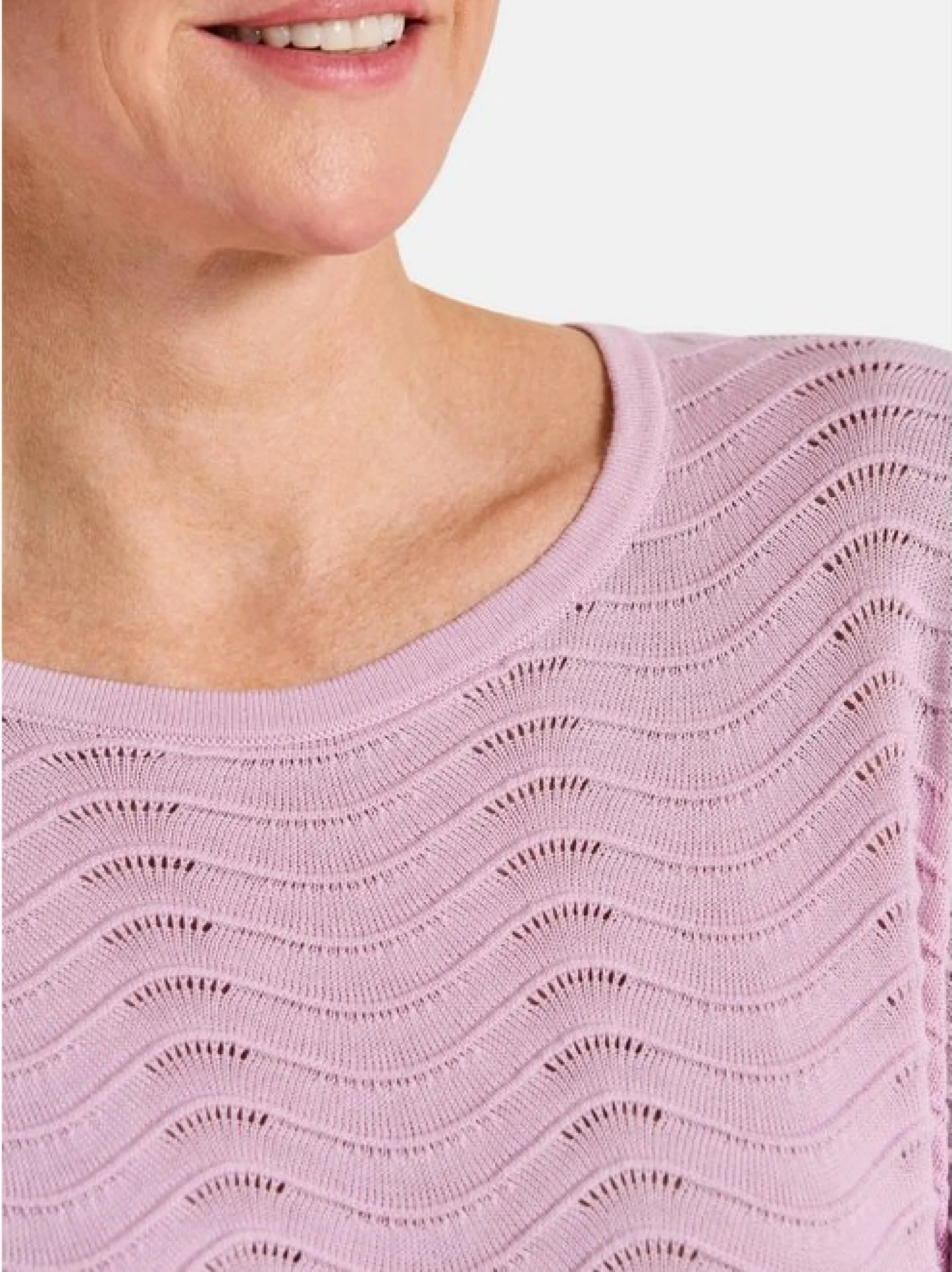 Goldner Damen Pullover - Kurzgröße in rosa