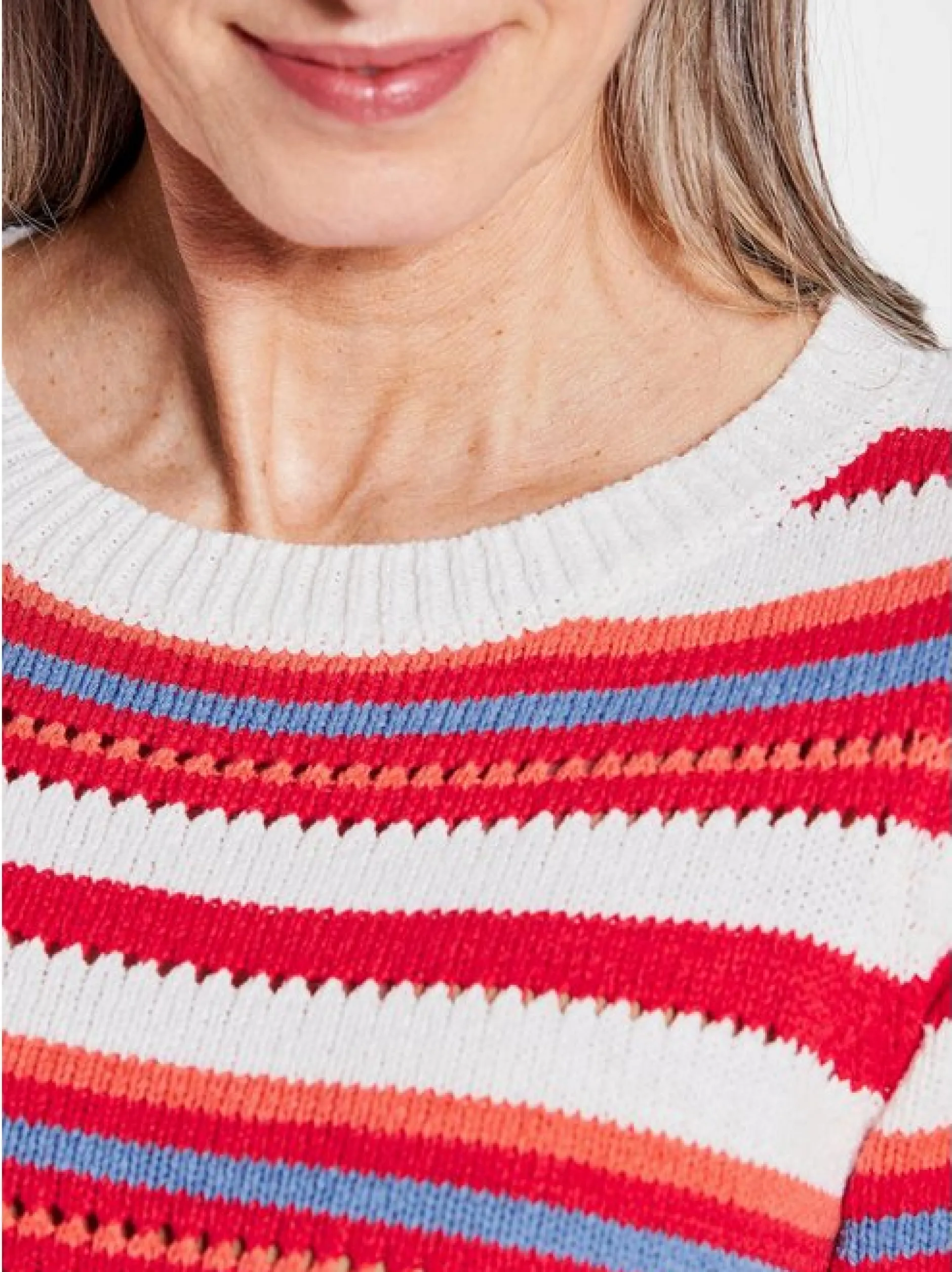 Goldner Damen Pullover - Kurzgröße in rot