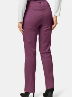 Goldner Damen Schlupfhosen in aubergine