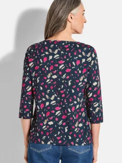 Goldner Damen Shirts in marine - Ausschnitt: U-Boot