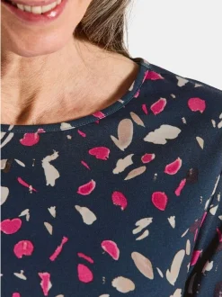 Goldner Damen Shirts in marine - Ausschnitt: U-Boot