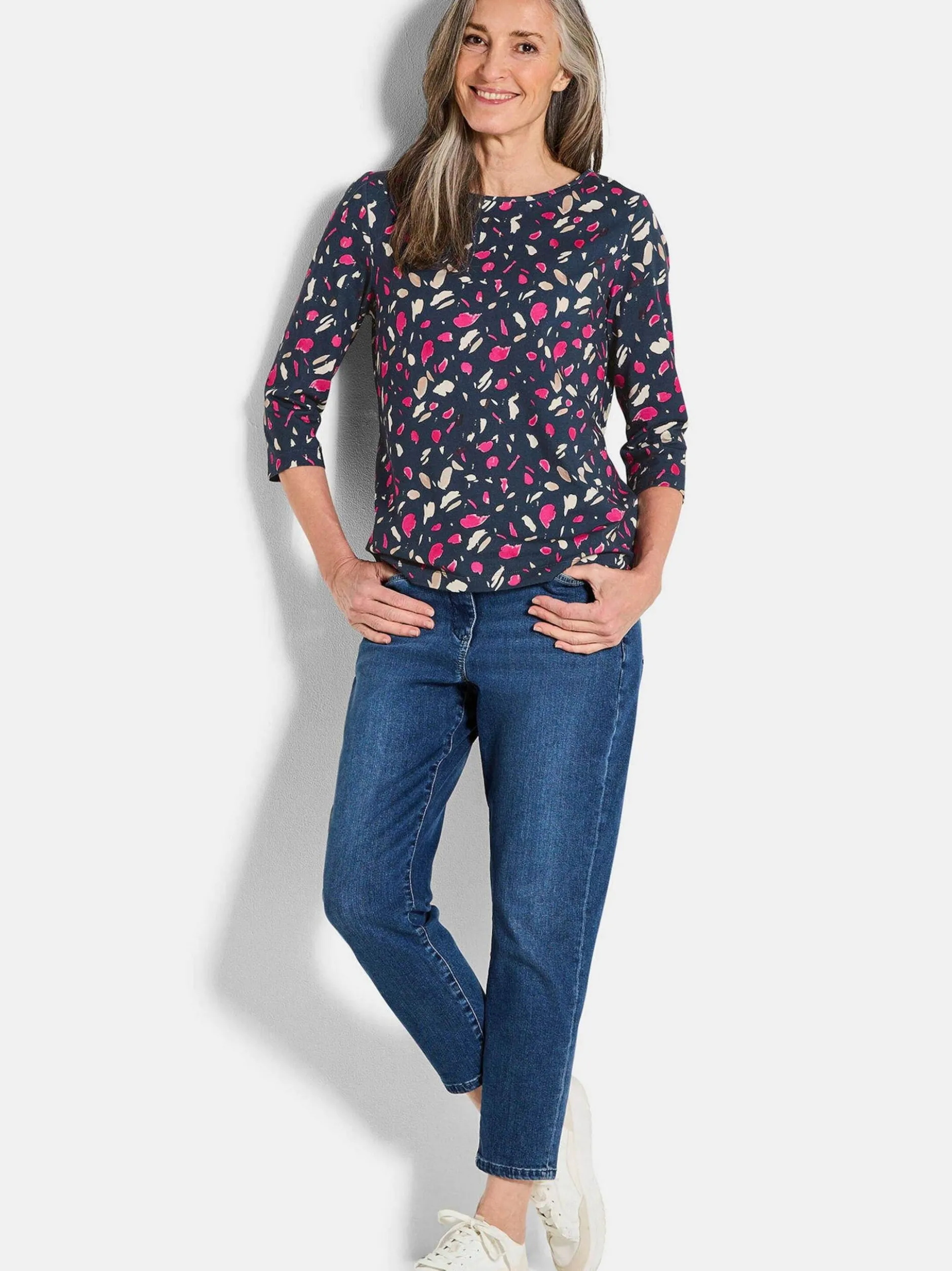 Goldner Damen Shirts in marine - Ausschnitt: U-Boot