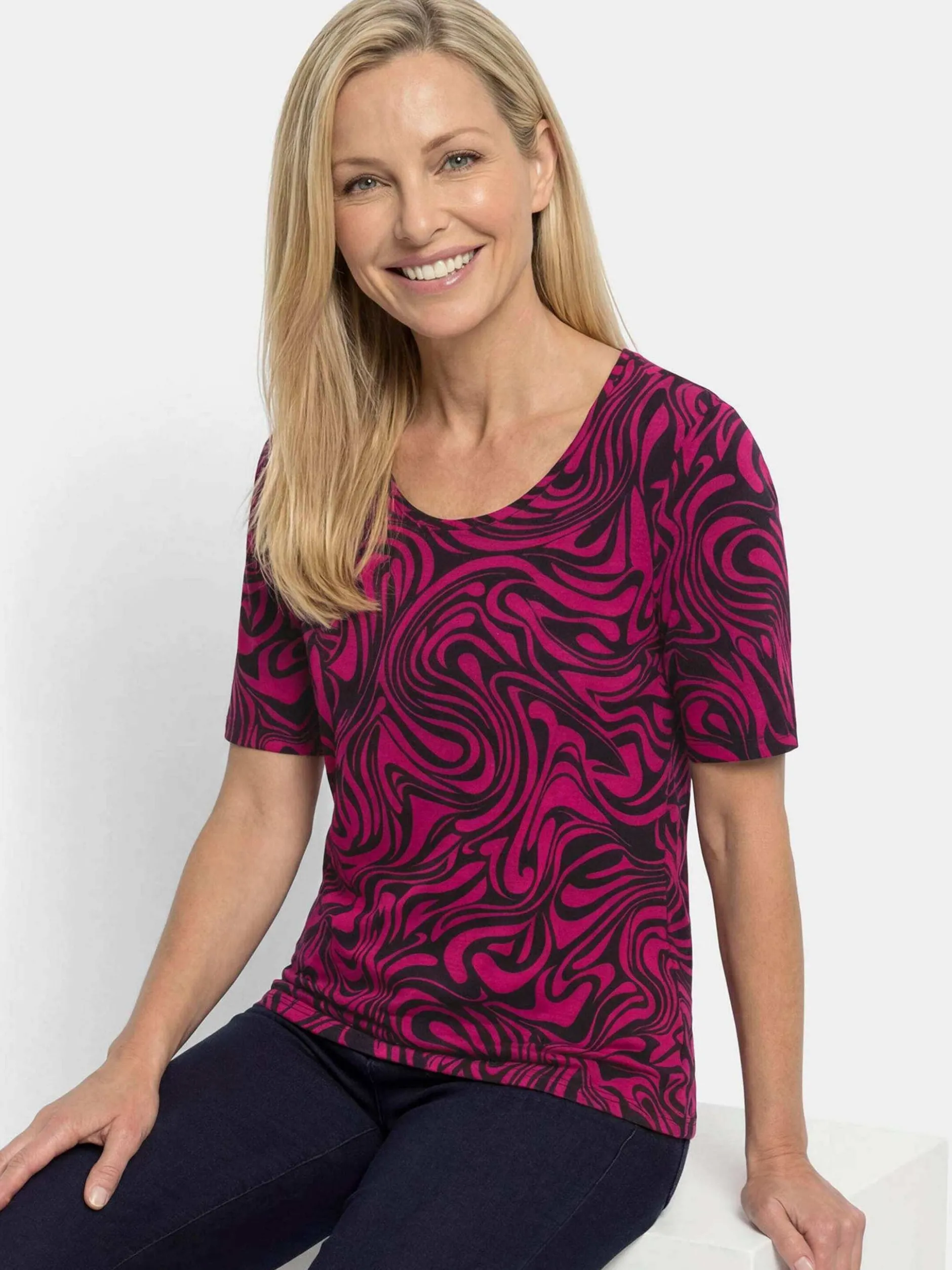 Goldner Damen Shirts - Kurzgröße in bordeaux